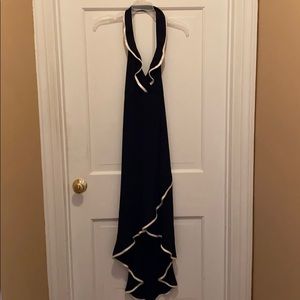 Black ruffle detail dress